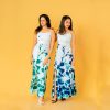 Bordered Side Slit Maxi