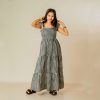 Printed Maxi Dress – Black